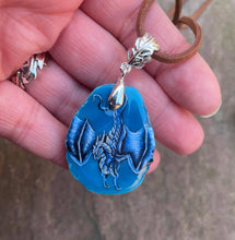 Load image into Gallery viewer, Diving Blue Dragonagate Pendant