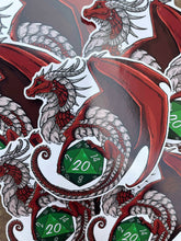 Load image into Gallery viewer, D20 Dragon Vinyl Sticker