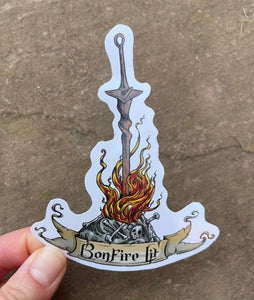 Bonfire Lit Vinyl Sticker