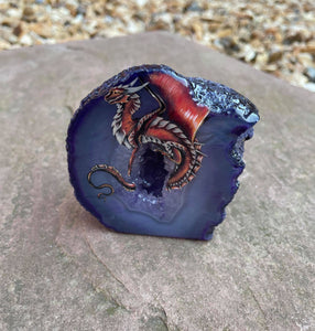 Red Perching Dragon Agate