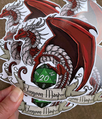 Dungeon Master Dragon Vinyl Sticker