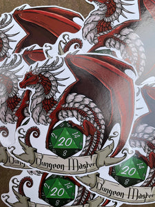Dungeon Master Dragon Vinyl Sticker