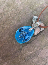 Load image into Gallery viewer, Diving Blue Dragonagate Pendant