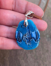 Load image into Gallery viewer, Diving Blue Dragonagate Pendant