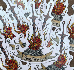 Bonfire Lit Vinyl Sticker