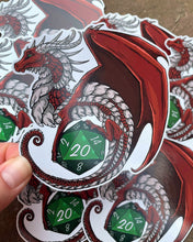 Load image into Gallery viewer, D20 Dragon Vinyl Sticker