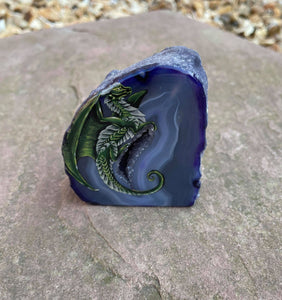 Noble Green Perching Dragon Agate