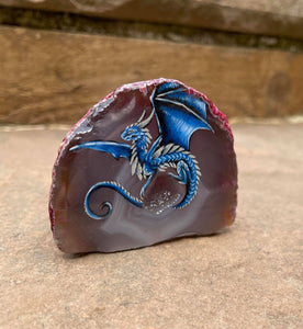 Blue Perching Dragon Agate