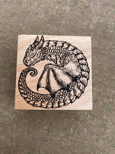 Load image into Gallery viewer, Sleepy Dragon 9cm Wooden Box