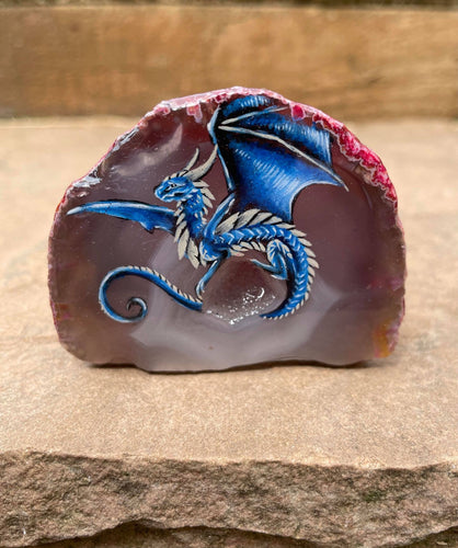Blue Perching Dragon Agate