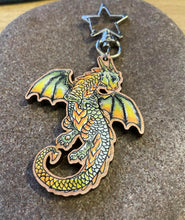 Load image into Gallery viewer, Little Dragon 2&quot; Printed Cherry Wood Charm