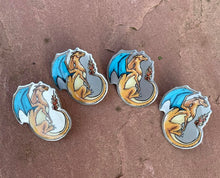 Load image into Gallery viewer, Charizard Inspired Dragon Metal Pin Badge