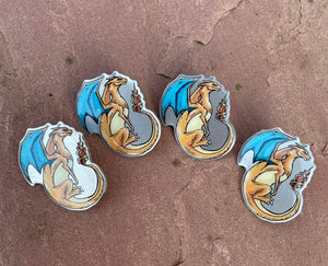 Charizard Inspired Dragon Metal Pin Badge