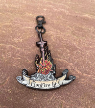 Load image into Gallery viewer, Bonfire Lit Chunky Black Acrylic charm
