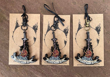 Load image into Gallery viewer, Bonfire Lit Chunky Black Acrylic charm