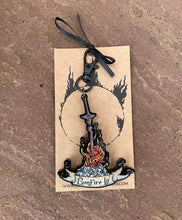 Load image into Gallery viewer, Bonfire Lit Chunky Black Acrylic charm