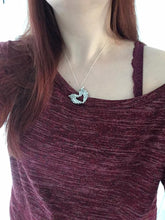 Load image into Gallery viewer, Sterling silver Love Dragon pendant