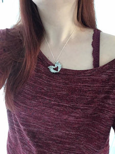 Sterling silver Love Dragon pendant