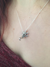 Load image into Gallery viewer, Sterling Silver Plesiosaur Charm with Oxidised Finish