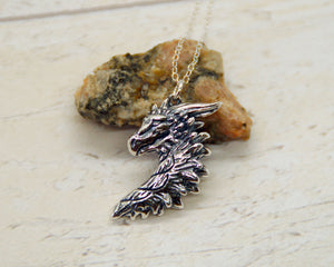 Sterling Silver Dragon Friendship Pendant Set