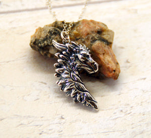 Sterling Silver Dragon Friendship Pendant Set