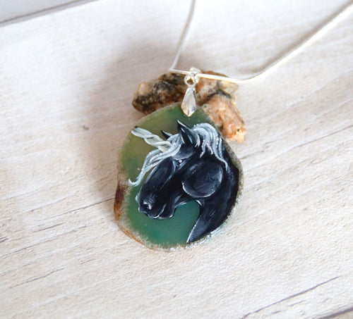 Shire Unicorn Painted Agate