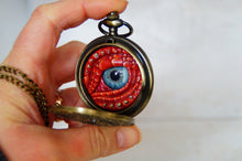 Load image into Gallery viewer, Red Steampunk Pocket Watcher