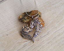 Load image into Gallery viewer, Sterling silver Love Wolf/Dragon pendant