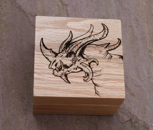 Vizzerdrix Solid Oak 9cm Wooden Box (Made to Order)