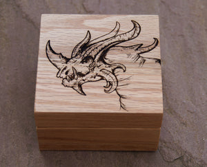 Vizzerdrix Solid Oak 9cm Wooden Box (Made to Order)