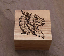 Load image into Gallery viewer, Noble Dragon Solid Oak 9cm Wooden Box