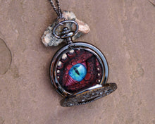 Load image into Gallery viewer, Red/Black Steampunk Pocket Watcher