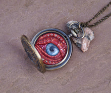 Load image into Gallery viewer, Red Steampunk Pocket Watcher