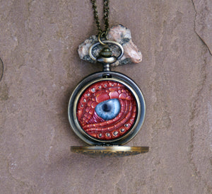 Red Steampunk Pocket Watcher