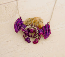 Load image into Gallery viewer, Choose your Colours: Dragon Embrace Pewter Pendant