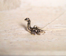 Load image into Gallery viewer, Sterling Silver Plesiosaur Charm with Oxidised Finish