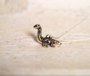 Sterling Silver Plesiosaur Charm with Oxidised Finish