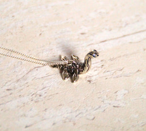 Sterling Silver Plesiosaur Charm with Oxidised Finish