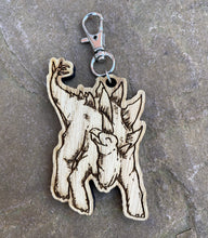 Load image into Gallery viewer, Happy Stegosaurus Wooden Engraved Charm
