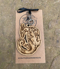 Load image into Gallery viewer, Napping Dragon Wooden Engraved Charm