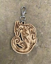 Load image into Gallery viewer, Napping Dragon Wooden Engraved Charm