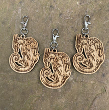 Load image into Gallery viewer, Napping Dragon Wooden Engraved Charm