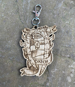 Hero of Kvatch Engraved Wooden Charm