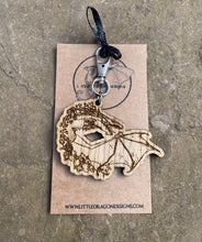 Load image into Gallery viewer, Raging Flower Dragon Engraved Wooden Charm