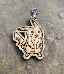Pika Wooden Engraved Charm