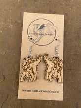 Load image into Gallery viewer, Stegosaurus Engraved Wooden Earrings