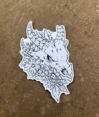 Dragon Skull Vinyl Sticker