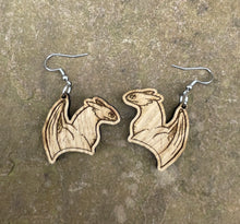 Load image into Gallery viewer, Toothless Bust Wooden Engraved Earrings
