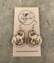 Load image into Gallery viewer, Diplodocus Engraved Wooden Earrings