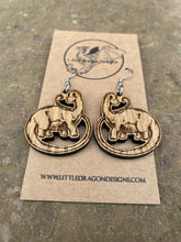 Load image into Gallery viewer, Diplodocus Engraved Wooden Earrings